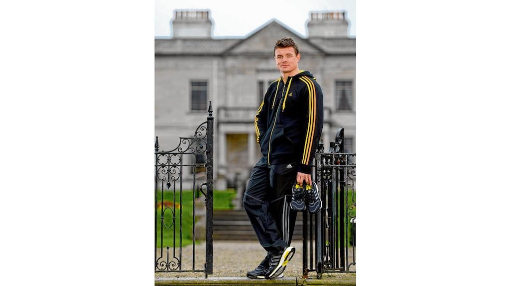 Brian O'Driscoll at the launch of the new adidas BOOST footwear in Dublin yesterday. photograph: sportsfile
