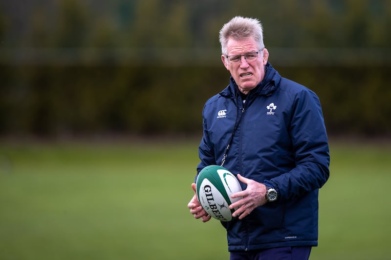 John McKee at Ireland Women's Rugby squad training: 'I think the Six Nations is still very open.' Photograph: Morgan Treacy/Inpho