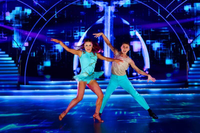 Jack Woolley with dance partner Alex Vladimirov during Dancing with the Stars. Photograph: Kyran O’Brien/kobpix