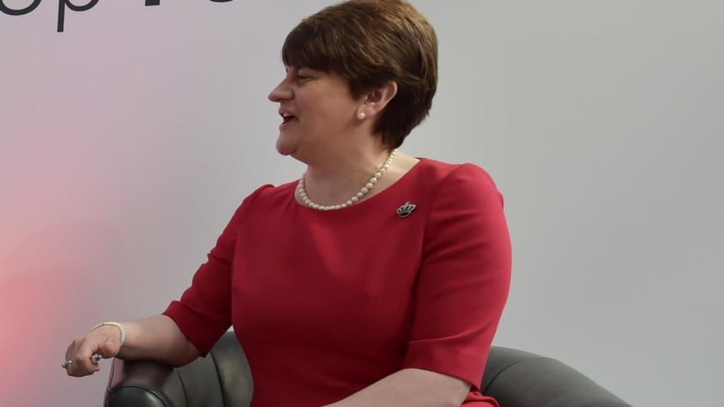 The  North’s Minister for Enterprise Arlene Foster: “Axiom is investing in a major expansion creating 97 new jobs, which will bring valuable skills to the important legal services sector here.”  Photograph: Charles McQuillan/Getty Images