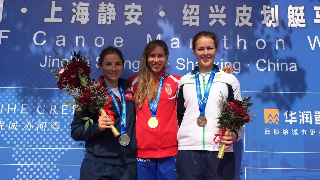 Jenny Egan (right), Lizzie Broughton (silver), Kristina Bedek (gold)