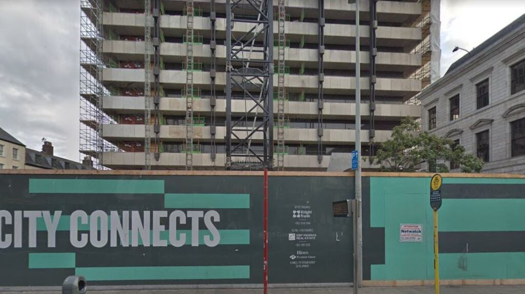 Hines is behind the redevelopment of the former Central Bank building on Dame Street. Image: Google Street View