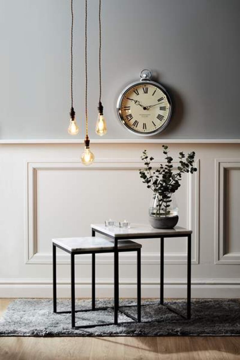 These marble-topped tables are a smart take on the traditional nest  of tables (€59 from Aldi)