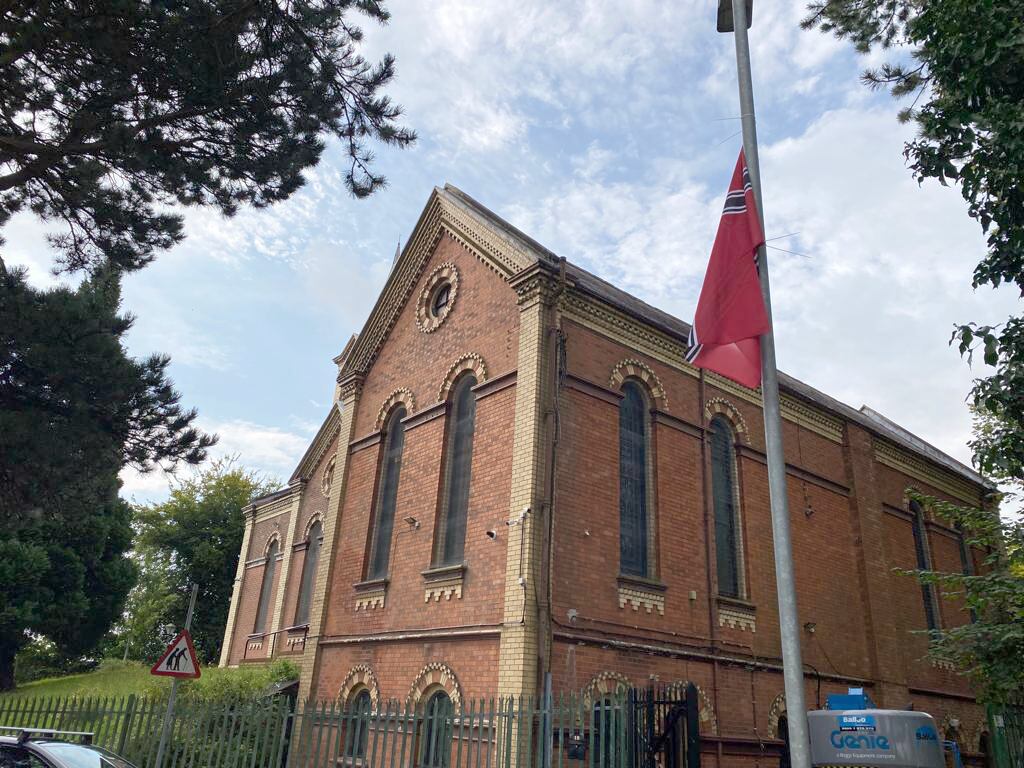 The Muslim community in west Belfast has been left “intimidated” by Nazi flags placed near the Iqraa mosque in the Dunmurry area, the area’s iman said. Photograph: Pacemaker