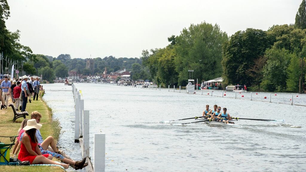 Spectators gather to watch the rowing at Henley Royal Regata. Photograph: Steve Parsons/PA Wire