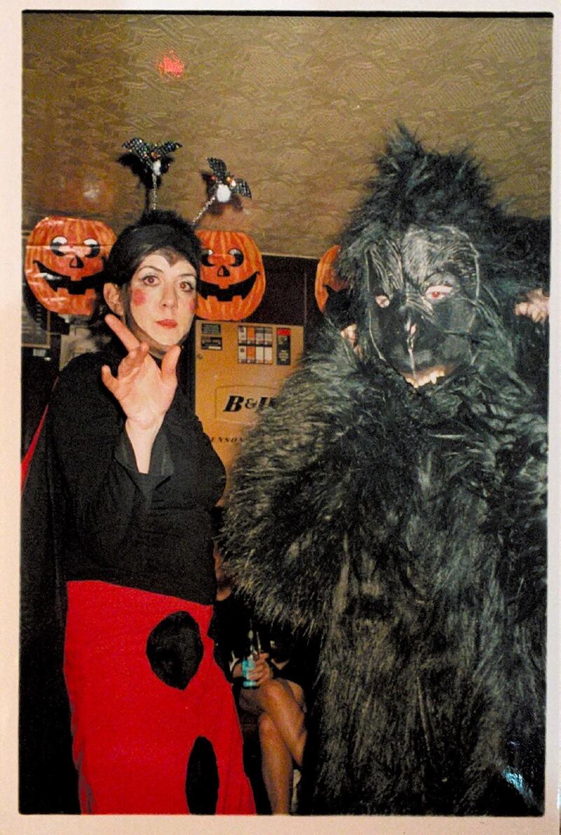 Mary Minihan (in gorilla suit) and her friend, Spooky Ladybird Joanne Doherty, in Derry