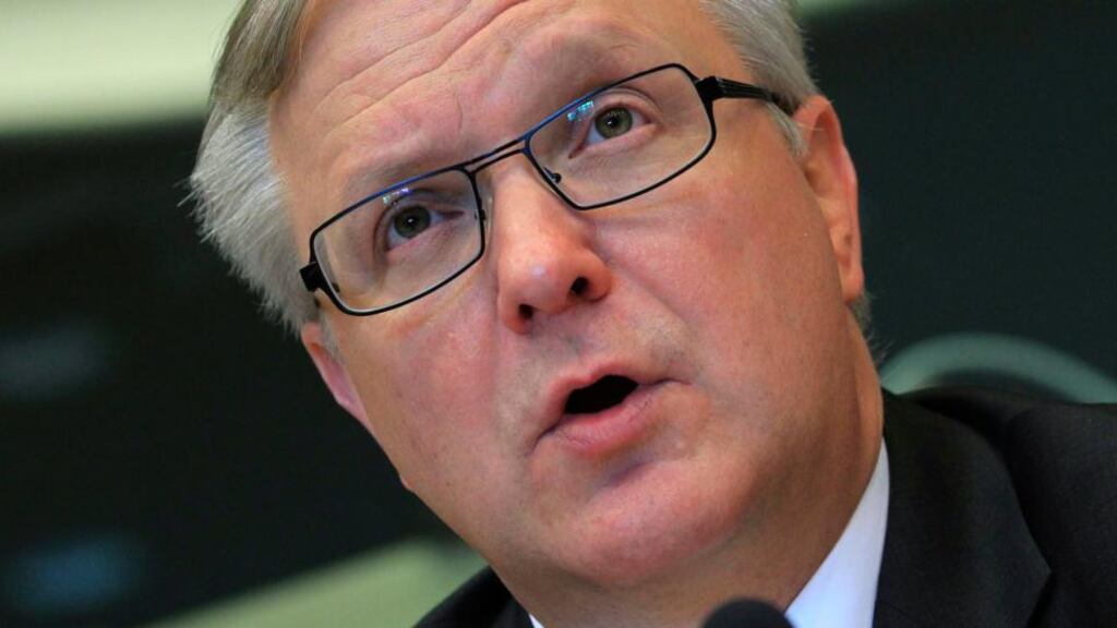 Economics and monetary affairs commissioner Olli Rehn said France may be given two years to reach its deficit-reduction target, signalling a loosening of EU policy towards deficit reduction targets. Photograph: Reuters/Yves Herman