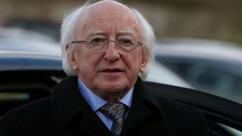 President Michael D. Higgins: “The appalling and escalating loss of life” in Gaza was a “tragic example of the failure of diplomacy”, he told the John Hewitt summer school in Armagh. Photograph: Brian Lawless/PA