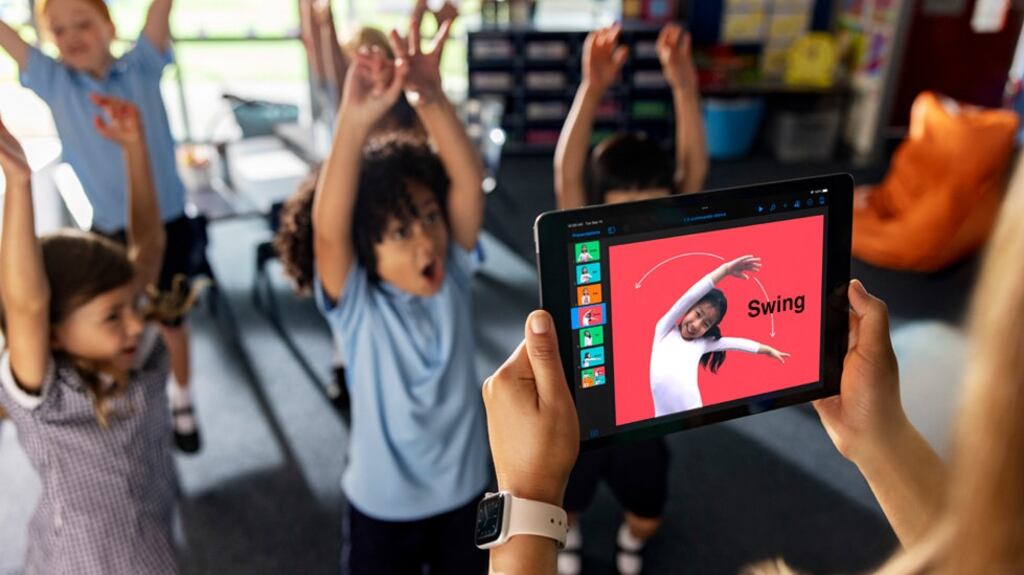 While much of the focus has been on retraining and upskilling in the face of the pandemic, there is an argument for starting a lot younger when it comes to instilling an interest in technology. Photograph: Apple