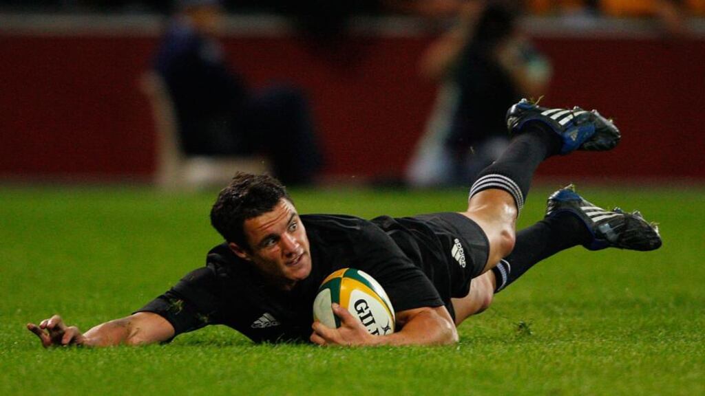 Dan Carter: the New Zealand outhalf has just returned from a knee injury. Photograph: Cameron Spencer/Getty Images