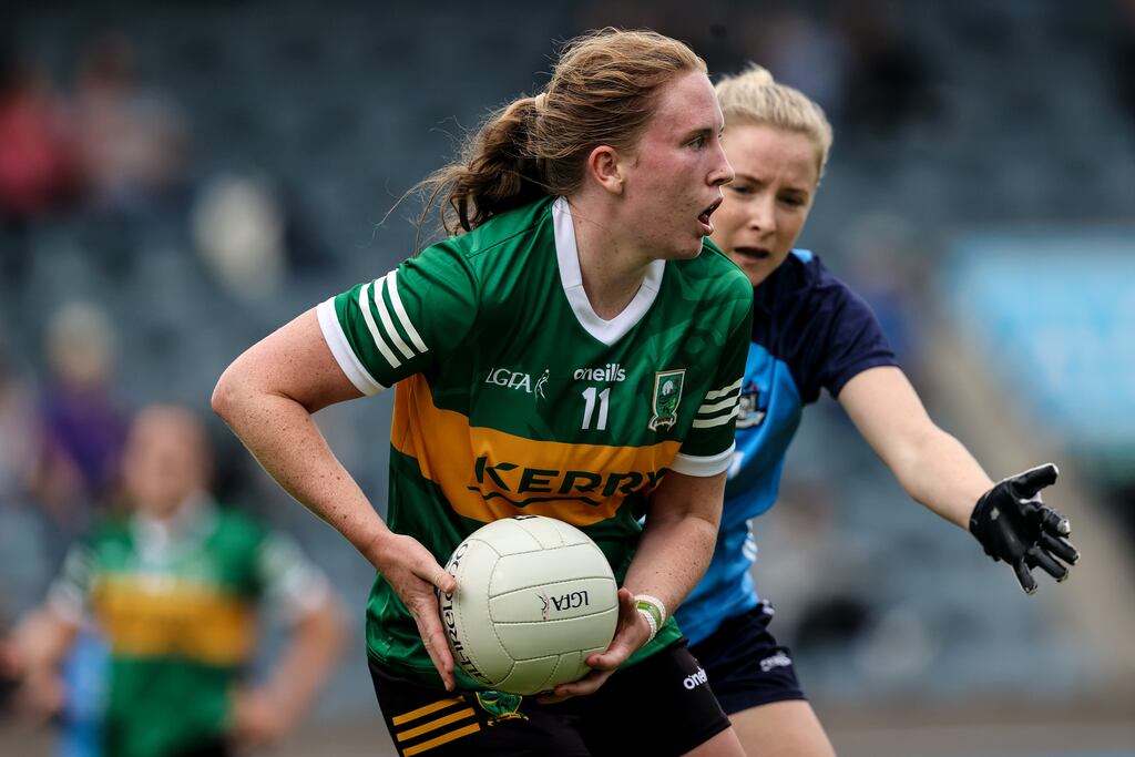Síofra O’Shea in action against Dublin last year in Parnell Park. Photograph: Ben Brady/Inpho
