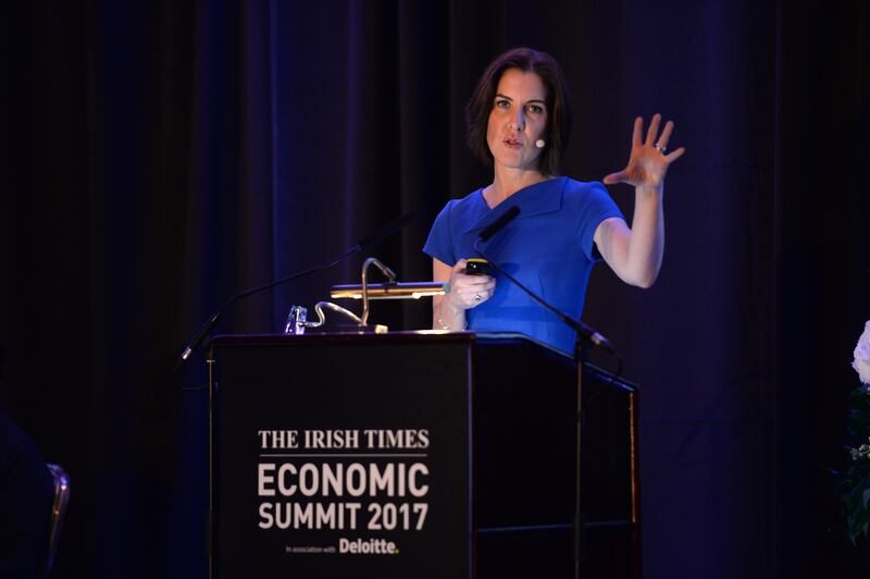 Lorraine Griffin, head of tax at Deloitte, says implementation is being hampered by political wrangles in the US and a lack of consensus in the EU. Photograph: Dara Mac Dónaill / The Irish Times