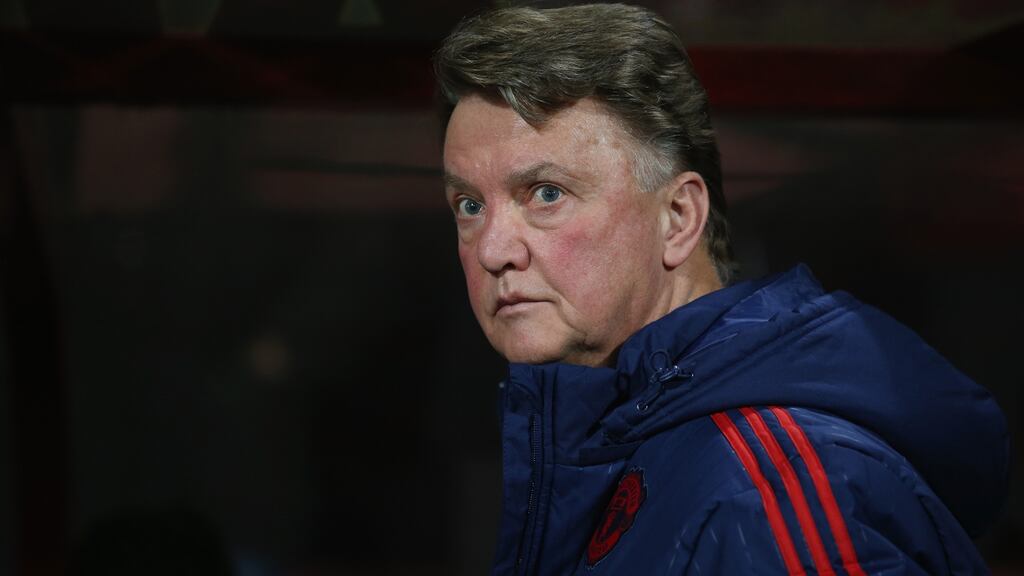 Louis van Gaal during the recent defeat to Bournemouth. Photograph: Steve Bardens/Getty Images