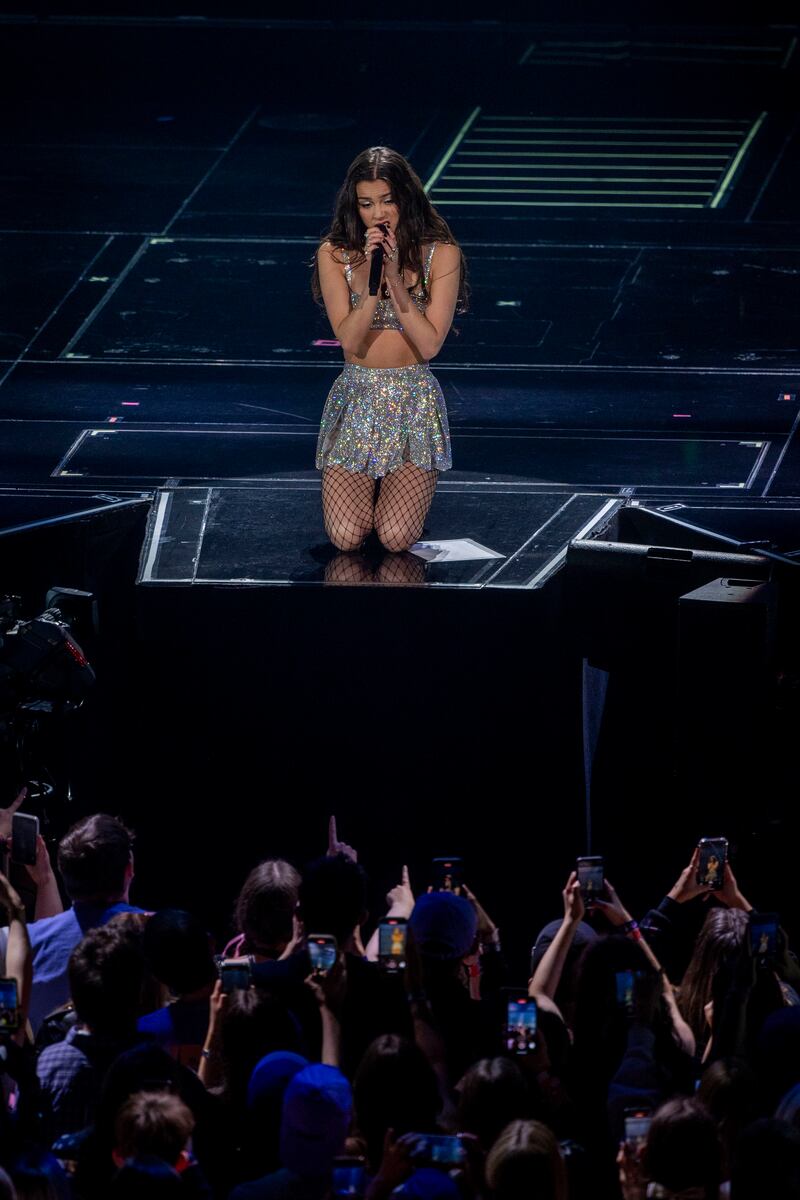 Olivia Rodrigo on stage at the 3Arena. Photograph: Tom Honan