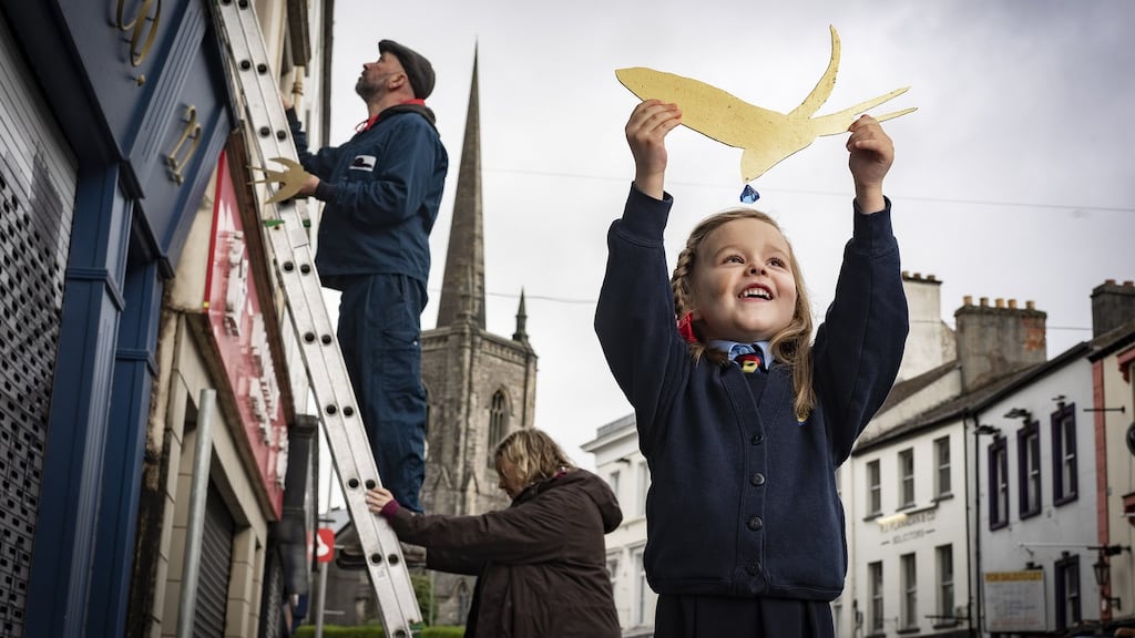The flight of the little golden swallow is a Wilde-related idea aimed at the revitalisation of Enniskillen tourism. Photograph: Brian Morrison.