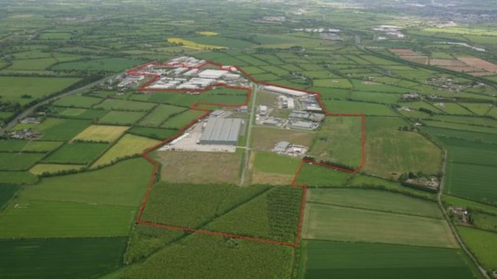 An aerial view of Naas Enterprise Park. The 125-acre scheme is the main asset in the Core Industrial portfolio.