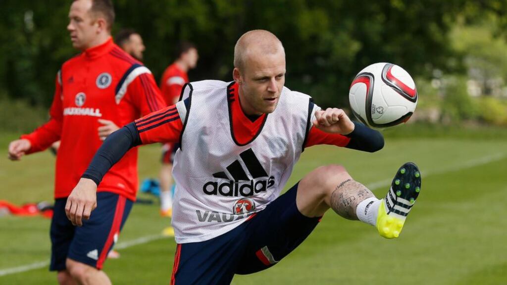 Steven Naismith during Scotland training at Mar Hall Hotel in Bishopton ahead of next Saturday’s Euro 2016 qualifier against the Republic of Ireland. Photo: Russell Cheyne/Action Images via Reuters/Livepic