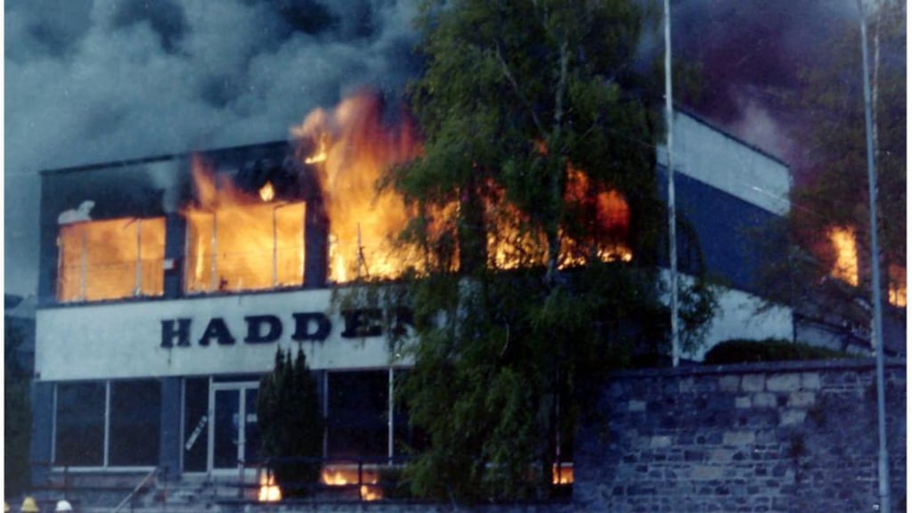 Fire at Hadden’s department store in 1984 changed the centre of the town, thankfully there were no fatalaties