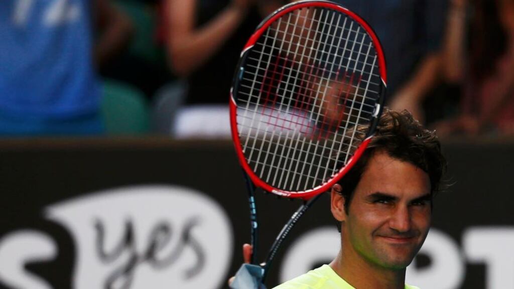 Roger Federer is through to the third round of the Austrlaian Open after beating Somione Bolelli in four sets. (Photograph: REUTERS/Thomas Peter)
