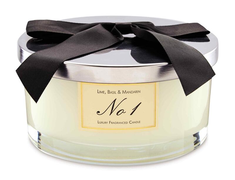 Where have you seen that black bow before? Three-wick candle centrepiece from Aldi, €11.99