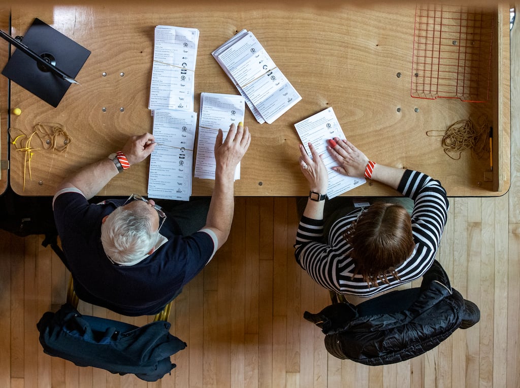 Sinn Féin's advance is mirrored by a corresponding 4% decline in the SDLP vote. Photograph: Liam McBurney/PA