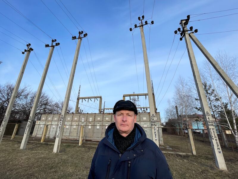 Andriy Semenov, head of a district electricity network energy firm Kharkivoblenergo in Kharkiv region, eastern Ukraine. Photograph: Daniel McLaughlin