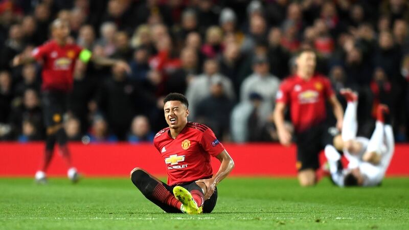 Jesse Lingard is facing up to three weeks out, along with Anthony Martial. Photograph: Michael Regan/Getty