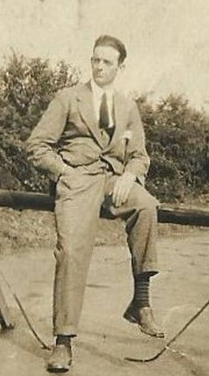 The poet Honor Duff’s father Richard Cyril Duff, a customs and excise officer, at the Leitrim-Fermanagh border in the 1920s