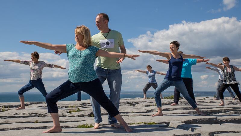 Burren Yoga Retreat allows you to practise your cobra pose in the epic surroundings of the area’s unique limestone pavements