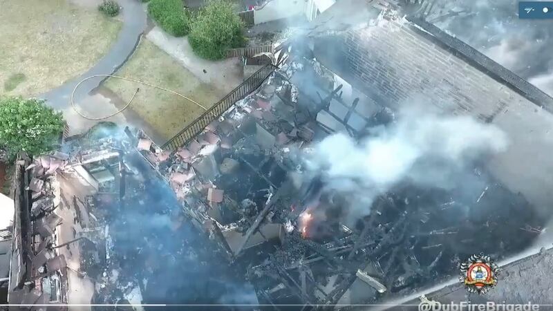 Damage from the 2017 fire at the Verdemont apartment block in Blanchardstown. Photograph: Dublin Fire Brigade