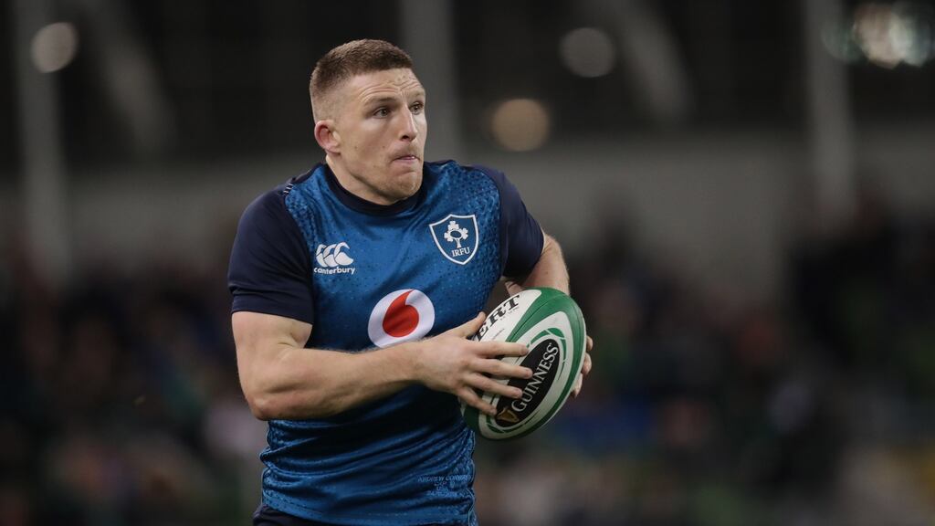 Andrew Conway returns to the Munster fold for Friday night’s Pro14 encounter with Edinburgh after accumulating a hat-trick in Ireland’s November Series win over the USA last Saturday. Photograph: Billy Stickland/Inpho
