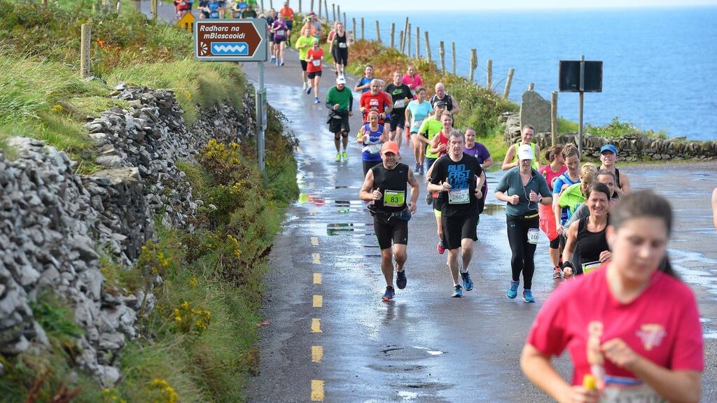 Runners taking part in the Dingle Marathon earlier this month. Photograph: Domnick Walsh