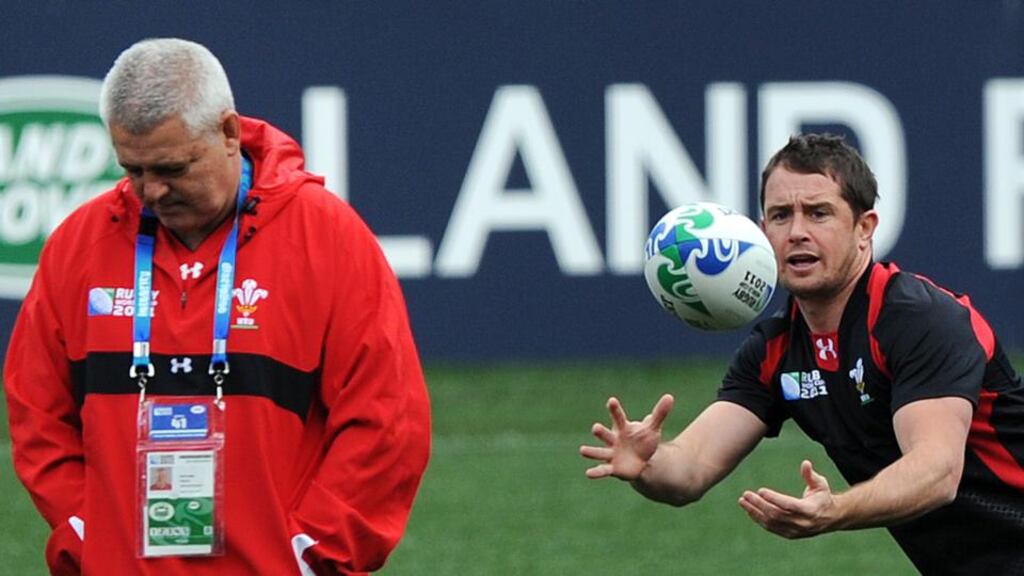 Shane Williams with Warren Gatland. “I think it will be a little too much for Wales. I hope I’m wrong but, for me, Ireland have played the best rugby in this championship so far.”