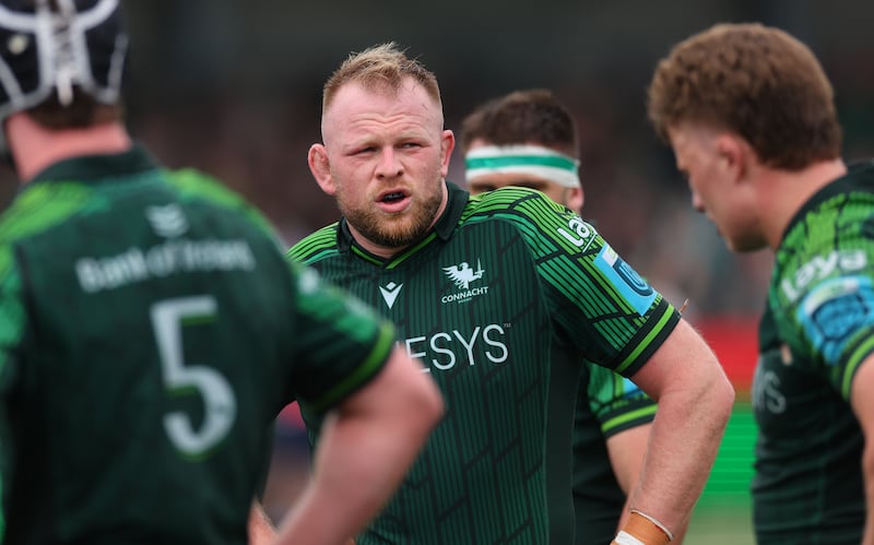 Joe Joyce in action for Connacht in their match against DHL Stormers
at Dexcom Stadium, Galway. Photograph: James Crombie/Inpho