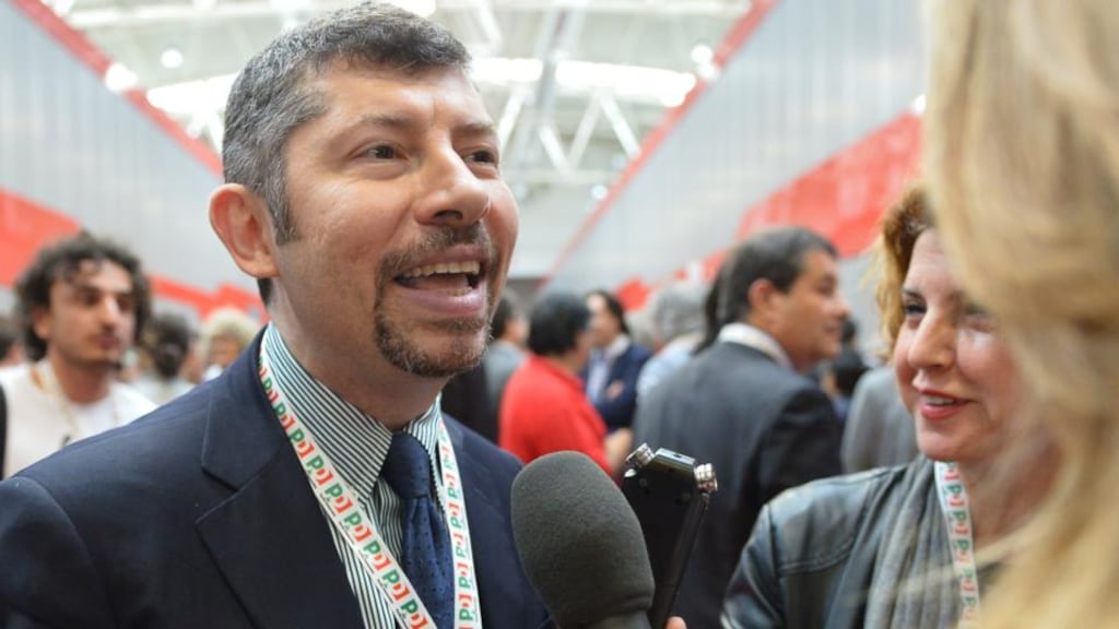 Ivan Scalfarotto, a member of Mr Renzi’s Democratic party and secretary for constitutional reforms in the parliament, expressed his satisfaction with the decision, which was announced weeks after the politician ended a hunger strike in protest against Italy’s “serious human rights violation” on gay rights. Photograph: Vincenzo Pinto/AFP/Getty Images