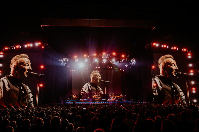 Bruce Springsteen & The East Street Band on stage in Cardiff. Photograph: Mike Lewis Photography/Redferns