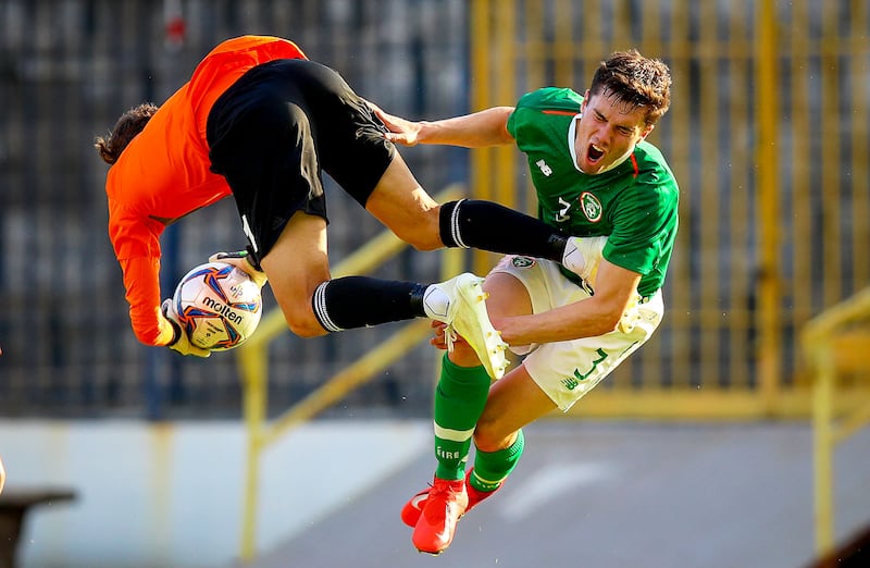 Ireland’s Tristan Noack-Hofmann playing in the World University Games. Photograph: Tommy Dickson/Inpho