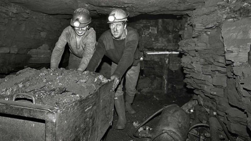 Pushing out the coal in Arigna. Photograph: Derek Speirs