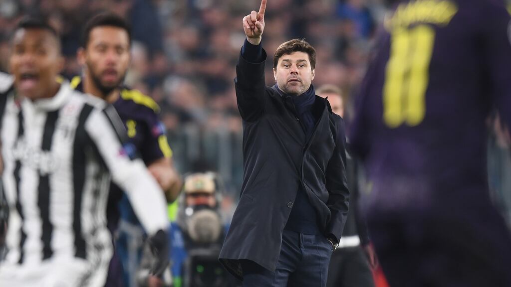 Tottenham manager Mauricio Pochettino during his team’s draw at Allianz Stadium. Photograph: Michael Regan/Getty Images