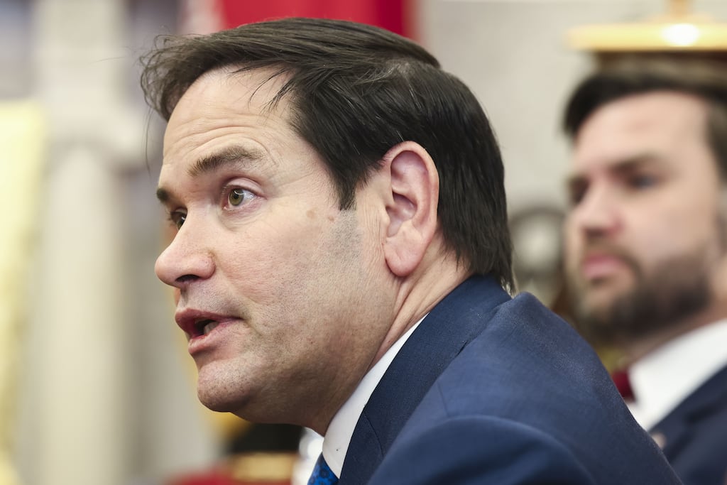Marco Rubio's department said Simon Harris and the secretary of state had discussed 'the US priority to address the US-Ireland trade imbalance'. Photograph: EPA