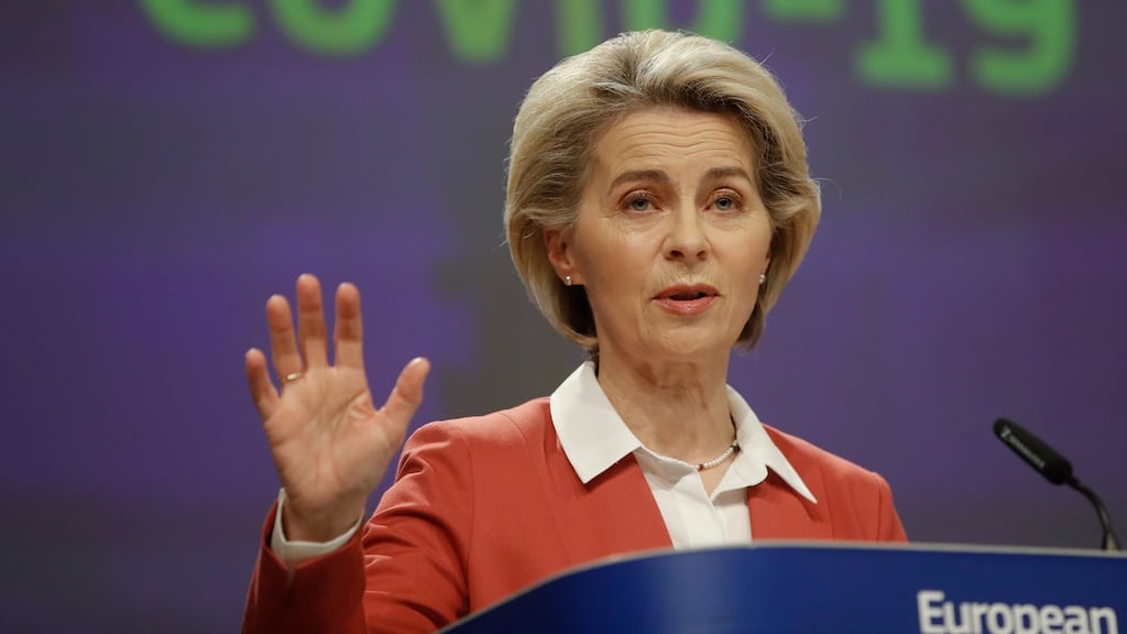 President of the European Commission Ursula von der Leyen said ‘countries ... need better and different offers (to China’s initiative)’. Photograph: Olivier Hoslet/EPA