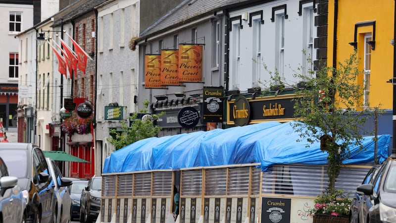 Crumbs outdoor dining in Carrick-onShannon, Co Leitrim. Photograph: Dara Mac Dónaill
