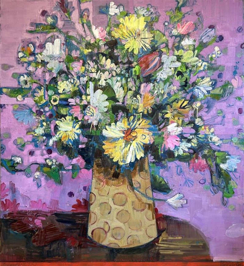 Saatchi Gallery: Andrew Salgado's oil pastel Respectfully Yours. Photograph: Matt Chung