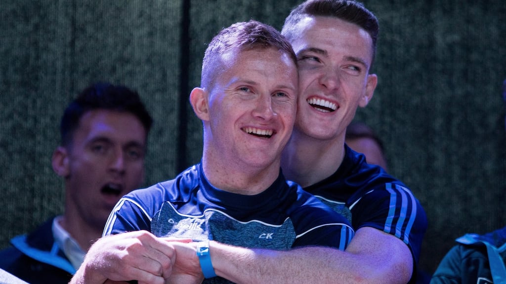 Kilkenny and Fenton at the Dublin homecoming in Smithfield. Photo: Tom Honan for The Irish Times