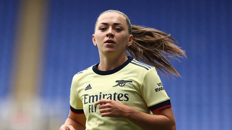 Katie McCabe in action for Arsenal during the Women’s Super League match against Reading. Photograph: Ryan Pierse/The FA via Getty Image