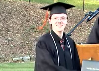 Thomas Matthew Crooks at his 2022 Bethel Park High School graduation. Photograph: Bethel Park School District/AP