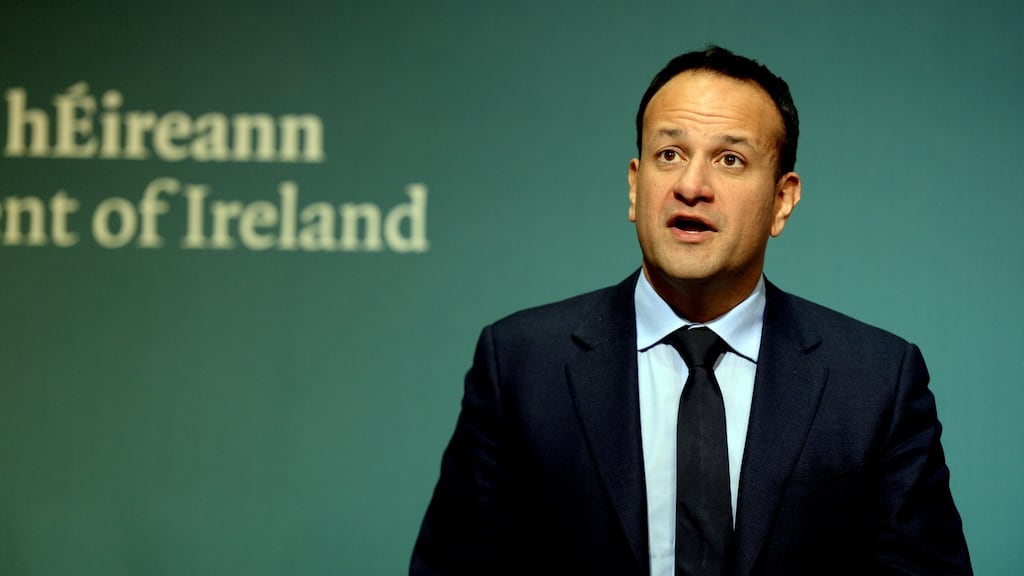 Tánaiste Leo Varadkar said there were idications the positivity rate of Covid-19 tests and the number of new infections was “starting to level off,” but it was too early to say for sure. Photograph: Cyril Byrne