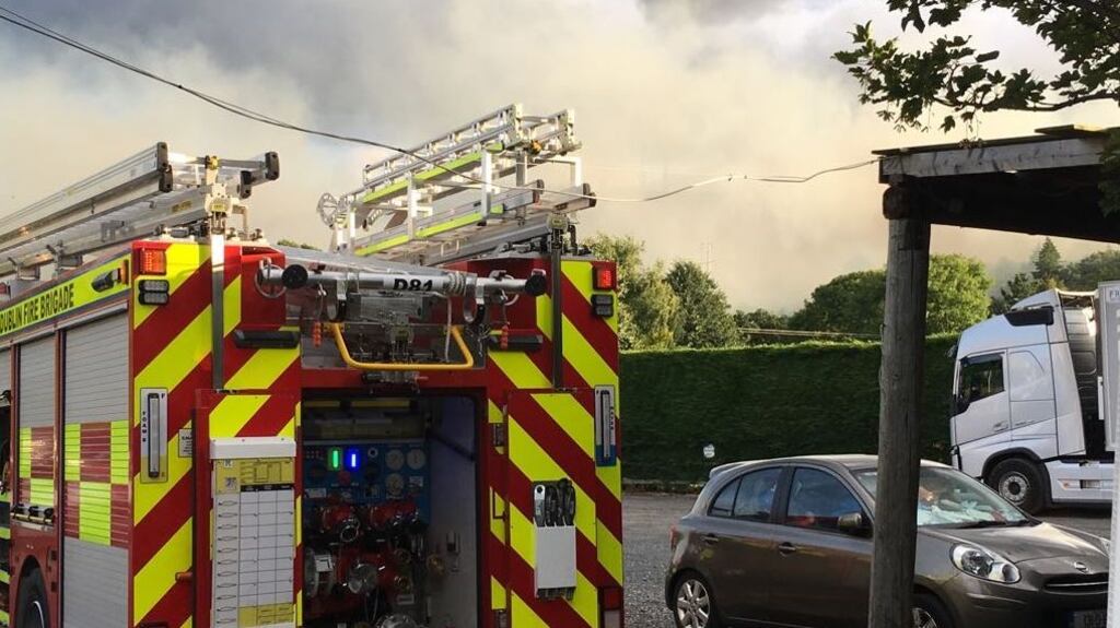 A Dublin Fire Brigade unit at the scene of a gorse fire in south Co Dublin. Photograph: Dublin Fire Brigade