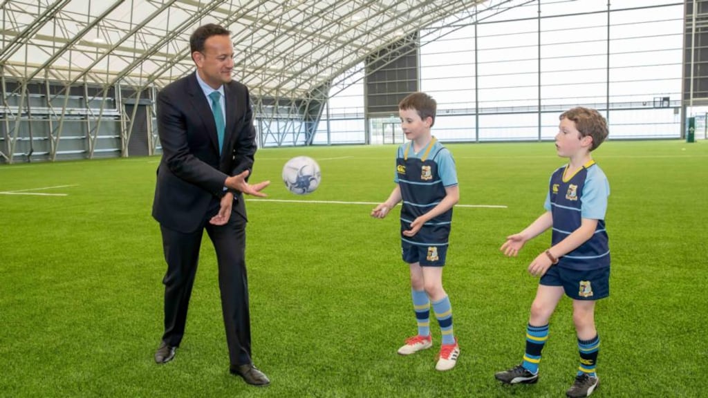 An Taoiseach, Leo Varadkar officially opens phase two of the Sport Ireland national indoor arena in Dublin on Thursday. Photograph: Morgan Treacy/Inpho