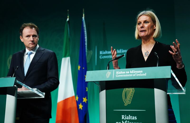 McConalogue and Hackett announced plans to boost tree-planting grants and forestry payments last November. Photograph: Brian Lawless/PA